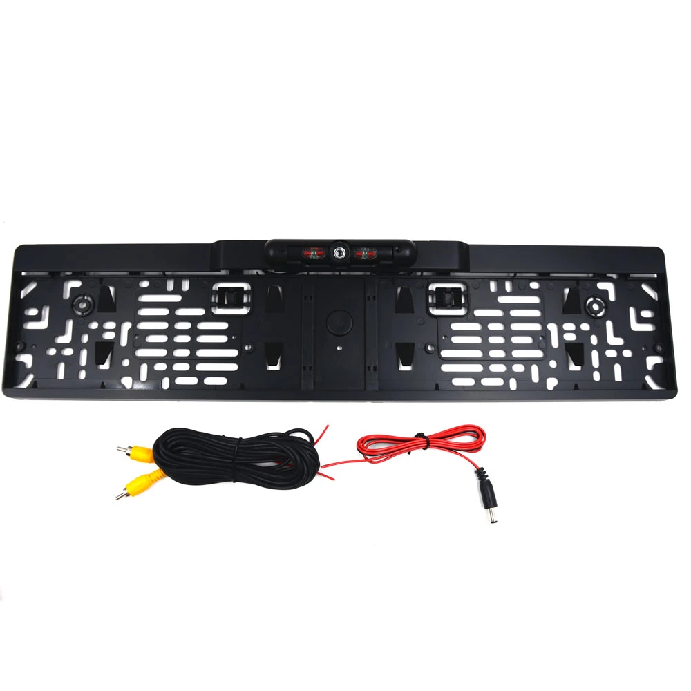 European Car License Plate Frame Number Plate Holder with 4 IR LED Backup Camera Car Rear View Camera Parking assistant camera