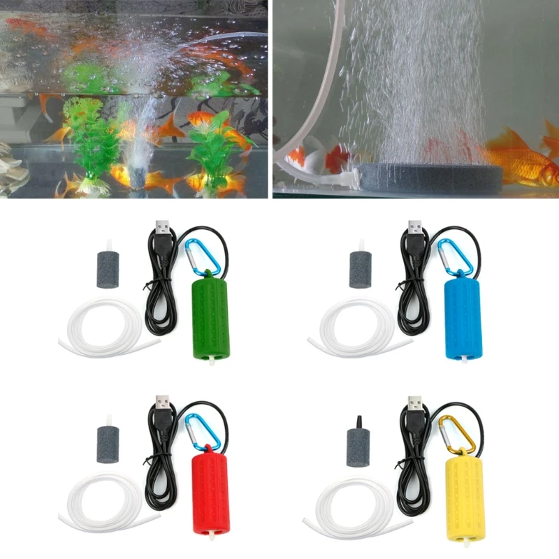 Portable Mini USB Aquarium Fish Tank Oxygen Air Pump Mute Energy Save Compressor Efficient Aquarium Tank Accessories