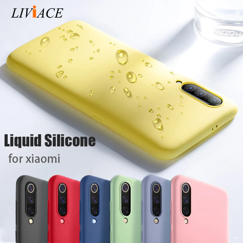 original liquid silicone phone case for xiaomi mi 10 9 se lite pro a3 mi10 xiomi soft back cover case for xiaomi mi9 9se xiaomi9