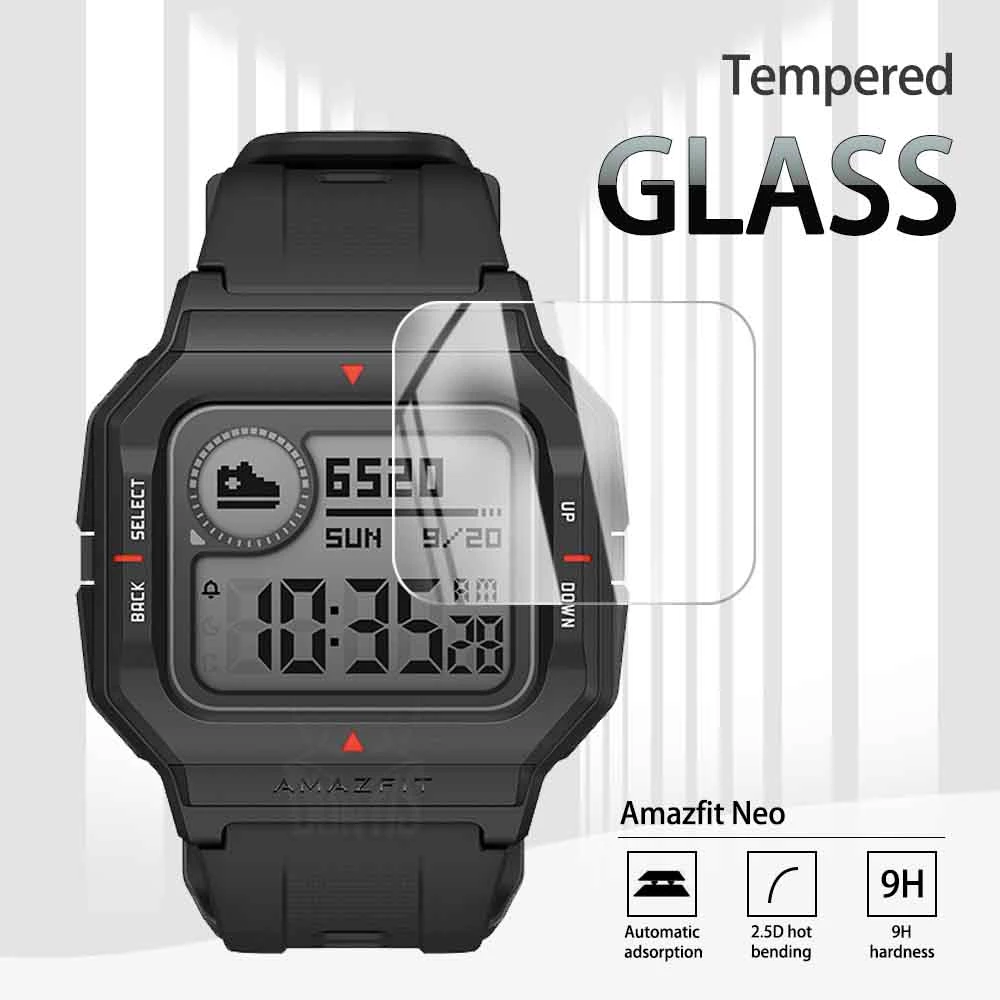 2.5D Tempered Glass Screen Protector For Xiaomi Amazfit Neo Smart Watch 2020 Explosion-proof Anti-Scratch Transparent Film