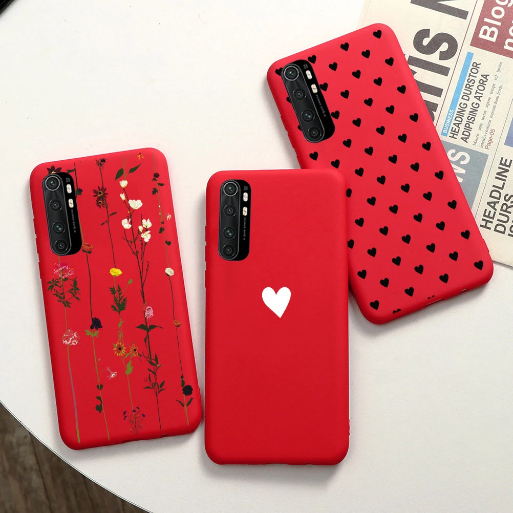For Xiaomi Mi Note 10 Lite Case Silicon Shell Soft Funda Luxury Love Heart Couple Back Cover For xiaomi note 10 lite 6.47
