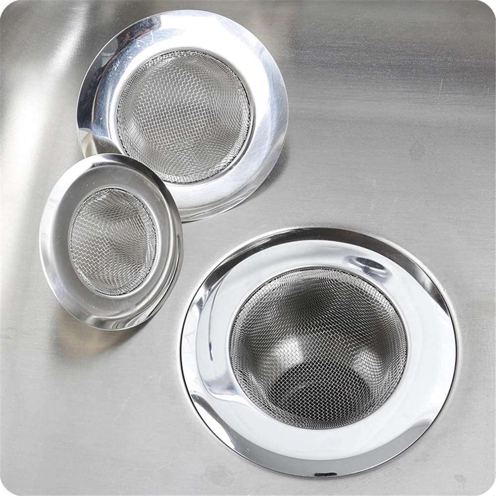 Kitchen Sink Filter Mesh Strainer Stainless Steel Bathtub Hair Catcher Stopper Shower Drain Hole Filter Trap Floor Drain Tools