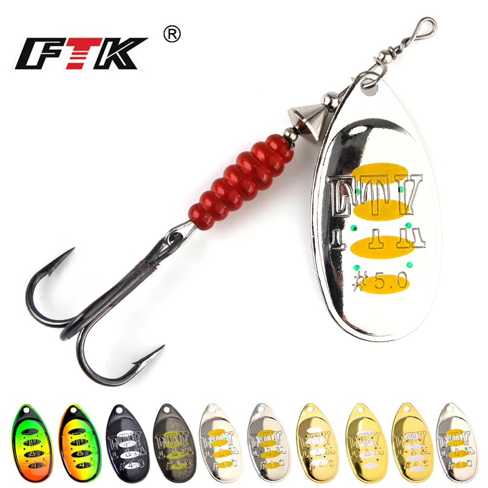 FISH KING Willow Spinner Bait 8.4g12.5g14.7g  Copper Size 3#-5# With 35647-BR Treble Hook 2#-1/0# Fishing Lure