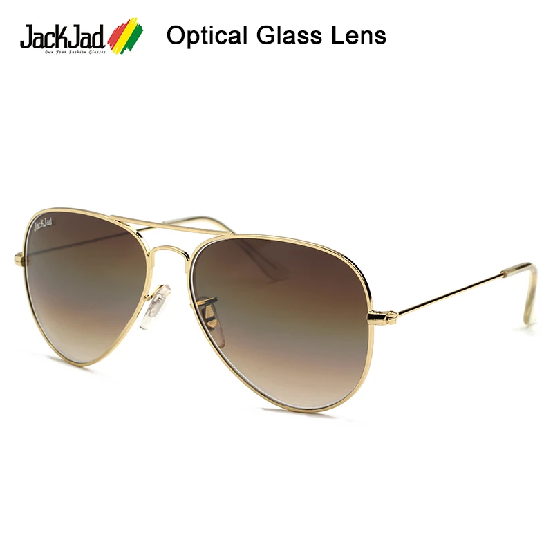 JackJad 2021 Stylish Fashion 3025 Pilot Style Optical Glass Lens Sunglasses Vintage Classic Brand Design Sun Glasses 58mm Oculos