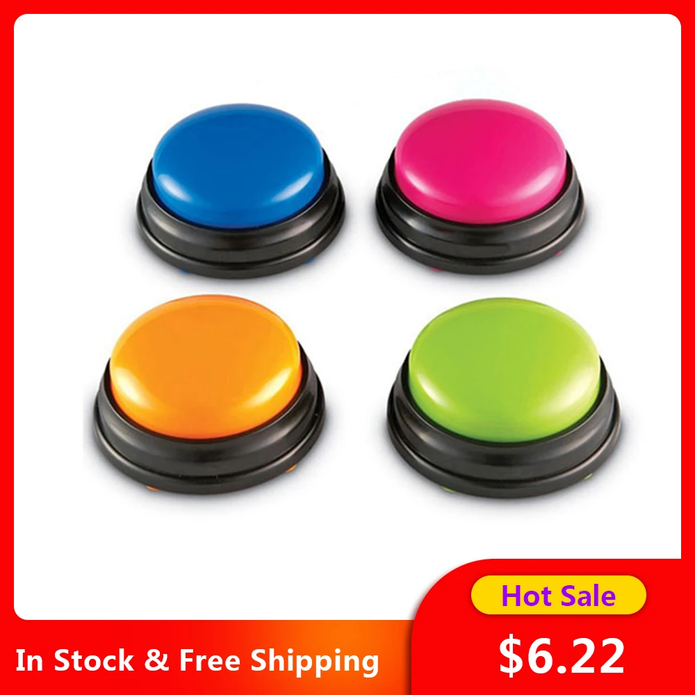 Recordable Talking Button Phonograph Answer Buzzers Voice Recording Sound Button Portable Kids Interactive Toy Noise Makers