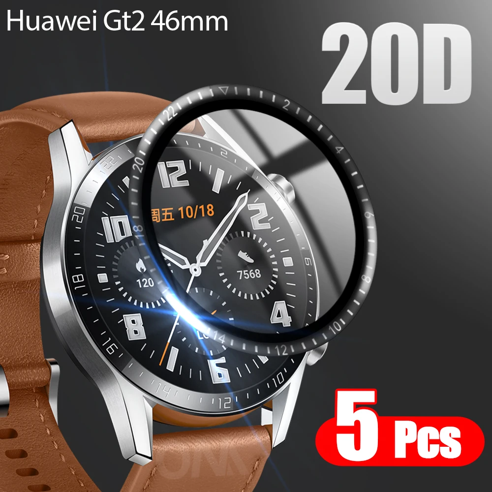 20D Curved Edge Protective film for Huawei Watch GT2 GT 2 46MM Sports Smart Watch soft screen protector accessories (Not Glass）