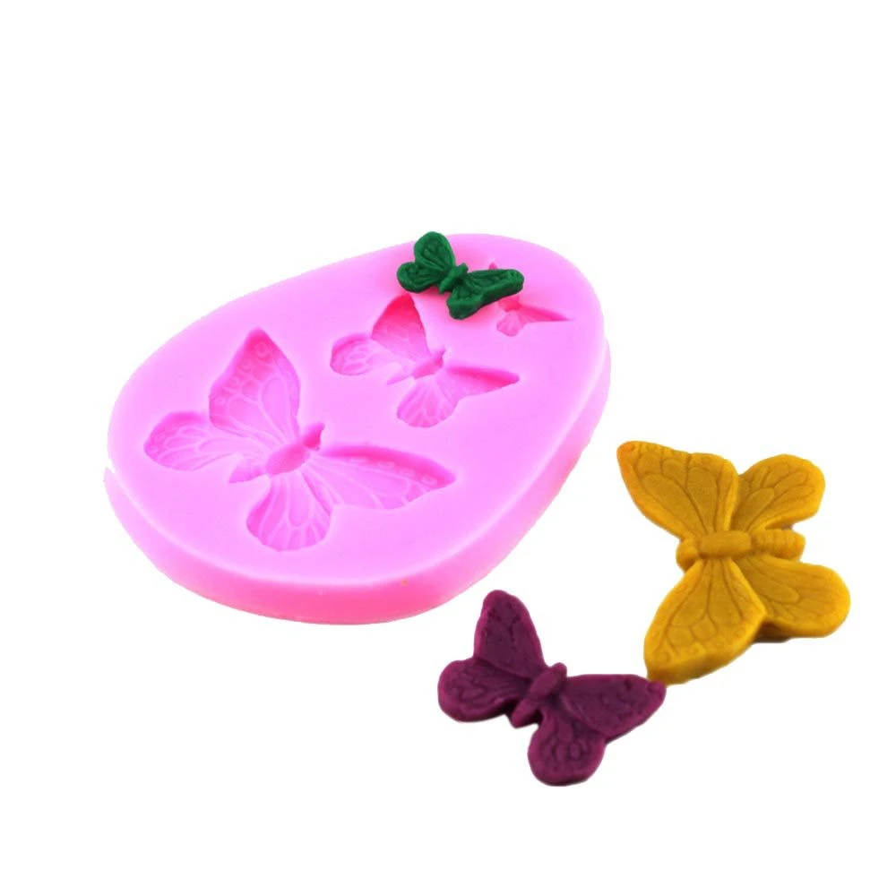 New Butterfly Shape Silicone Mold Fondant Candle Mould Epoxy Resin Molds DIY Homemade Cake Decorate Kitchen Accessories