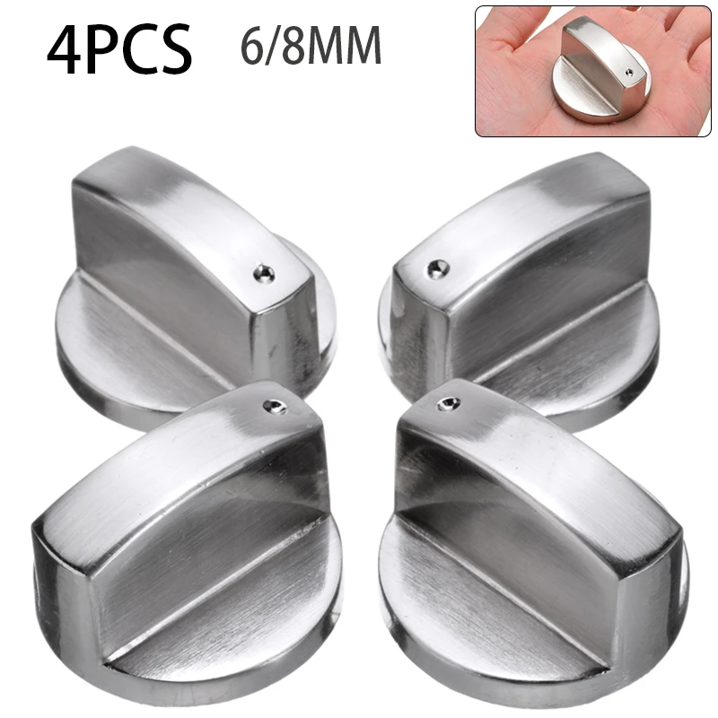 4Pcs/set Universal Rotary Switch Control Knobs Replacement Kitchen Cooker Gas Stove Oven Cooktop Control 6mm/8mm