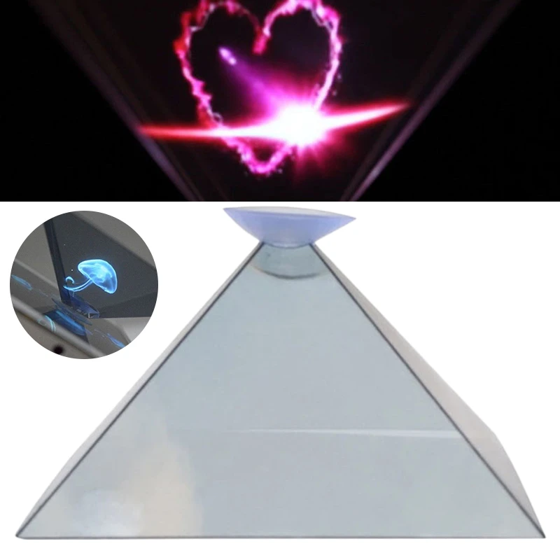 3D Hologram Pyramid Display Projector Video Stand Universal For Smart Mobile Phone 2021