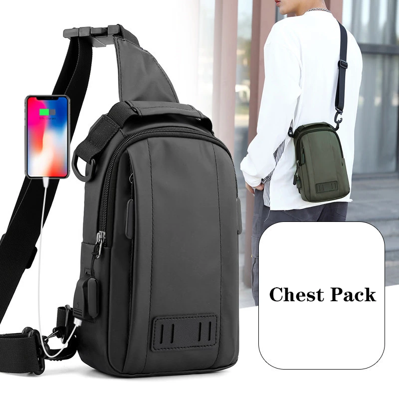 Men's Bag Chest Packs 2021 New Fashion Waterproof Cross Body Bags Male High Quality Nylon Handbags Chest Bags iPad Pocket Purse