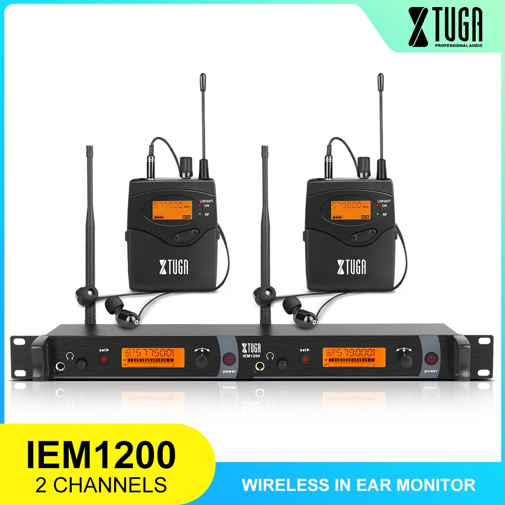 XTUGA IEM1200 In Ear Monitor Wireless System SR2050 Multi Transmitter Wireless In Ear Monitor Professional for Stage Performance