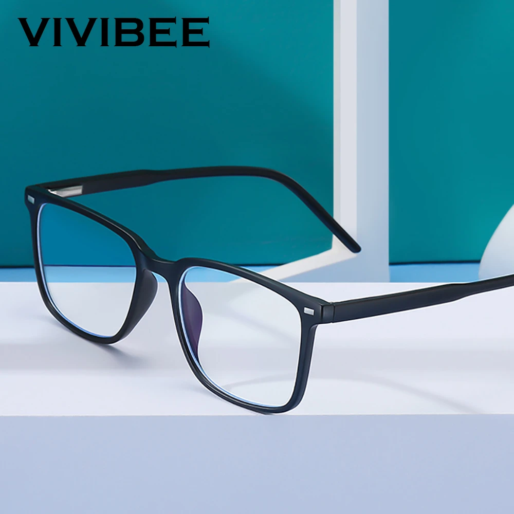 2021 Trending Blue Light Blocking Men's Glasses Gaming TR90 Matte Black Anti Ray Eyeglasses Women Transparent Fashion Eyewear