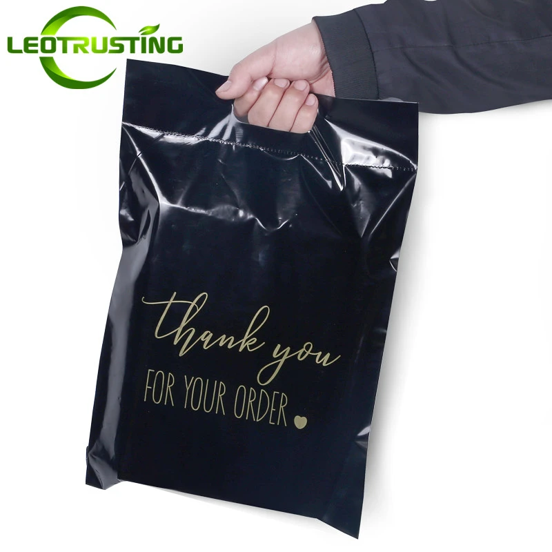 General Use Thanks Poly Mailer Adhesive Envelopes Bag Black White Courier Dress T-shirt Trousers Sweater Shoes Portable Pouches