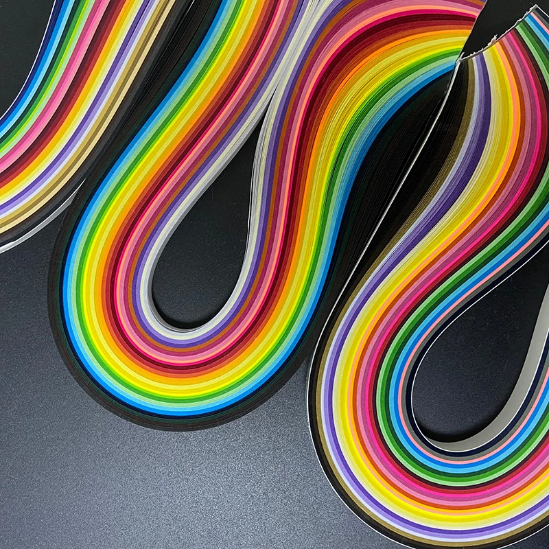 54cm 260 Stripes DIY Craft Paper Colorful Quilling Paper DIY Hand Craft Quilling Tools Origami Paper 3/5/7/10mm Width 26 Colors