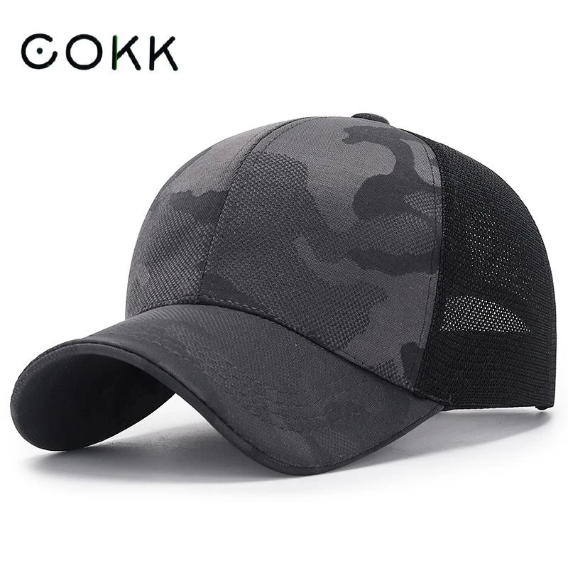 COKK Mesh Cap Women Camouflage Summer Hats For Women Men Unisex Sunshade Breathable Outdoor Sport Cap Leisure Simple Snapback