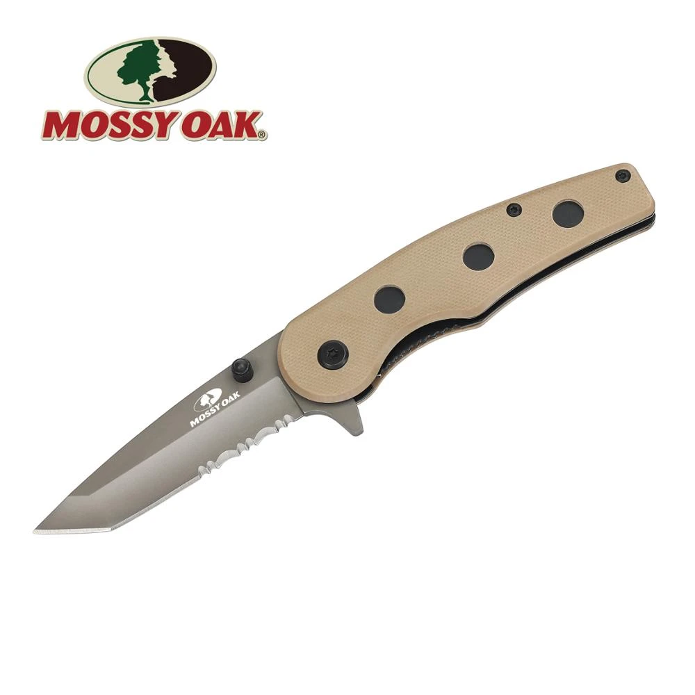 MOSSY OAK  Folding Knife With 3in Blade and 4in G10 Handle Multi Tool Survival Knives Hunting Camping