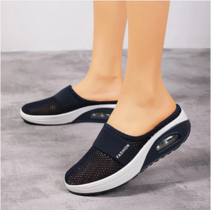 Women Slippers Sandals 2021 Summer Platform Beach Slippers Women Breathable Mesh Flat Shoes Women Flip Flops Zapatos Mujer