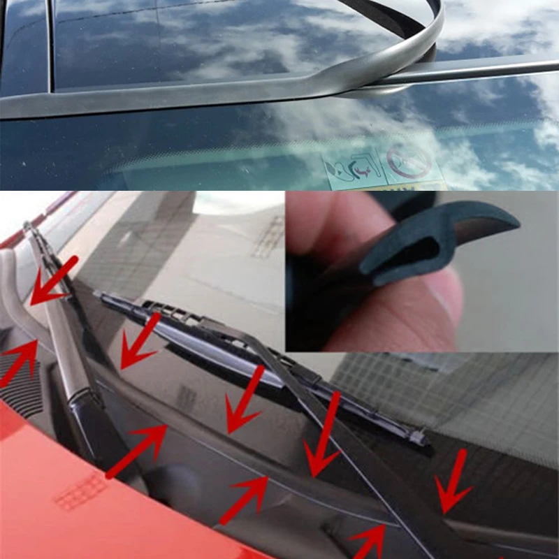 Ageing Rubber Seal Strips Under Windshield Panel For Nissan Qashqai J10 Juke Tiida Note X trail t31 Opel Insignia Vectra C Mokka