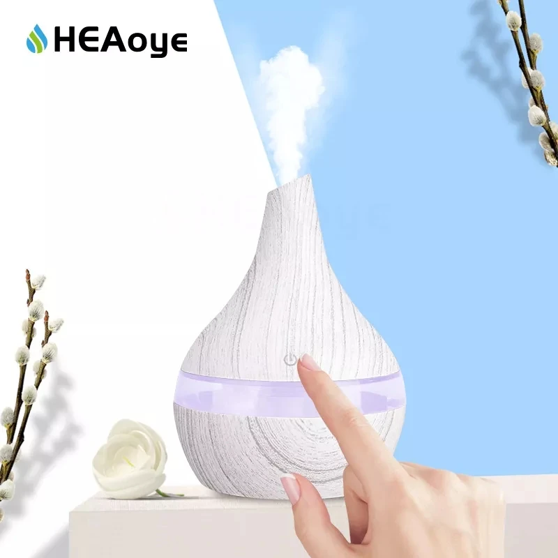 Electric Air Humidifier Ultrasonic Wood Grain Humidificador Diffuser Essential Aroma Oils Aromatherapy Diffuser Mini Mist Maker