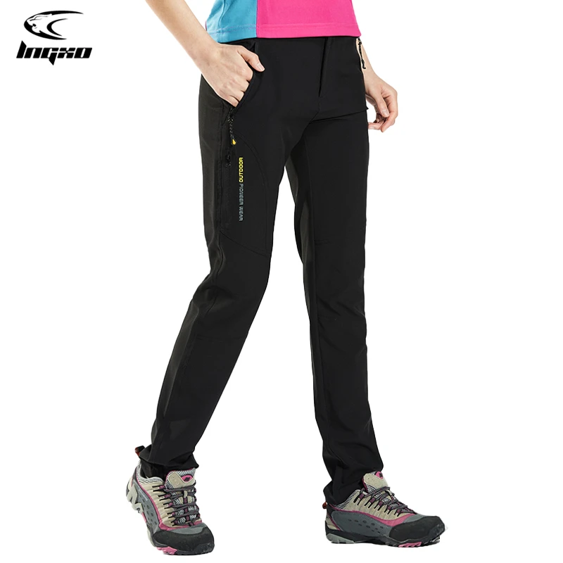 LNGXO Waterproof Hiking Pants Women Trekking Camping Climbing Running Outdoor Pants Quick Dry Stretch Breathable Thin Trousers