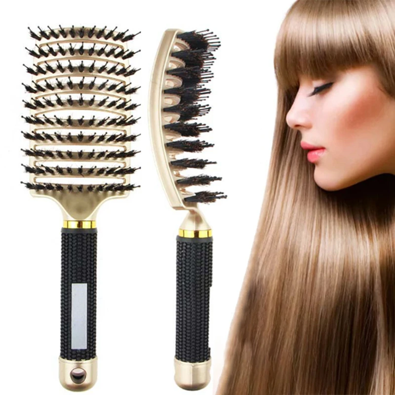 Massage Comb Black Color Wet Hair Brush Comb Professional Hairdressing Brushs Scalp Massage for Women Hair Styling Salon