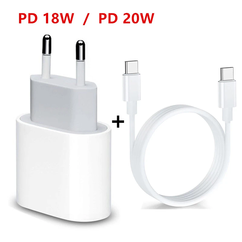 For Iphone 12 Pro Charger 20W PD Usb C Quick Charger Adapter for IPhone 12 Mini Max 11 Samsung S20 Type C Chargers Portable EU