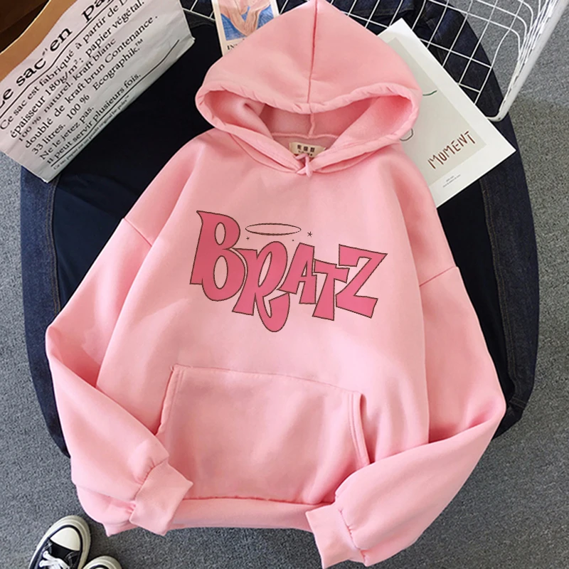 Bratz Letter Sweatshirt Harajuku Kawaii cute hoodie women kpop winter clothes femme top aesthetic oversized hoodies friends худи