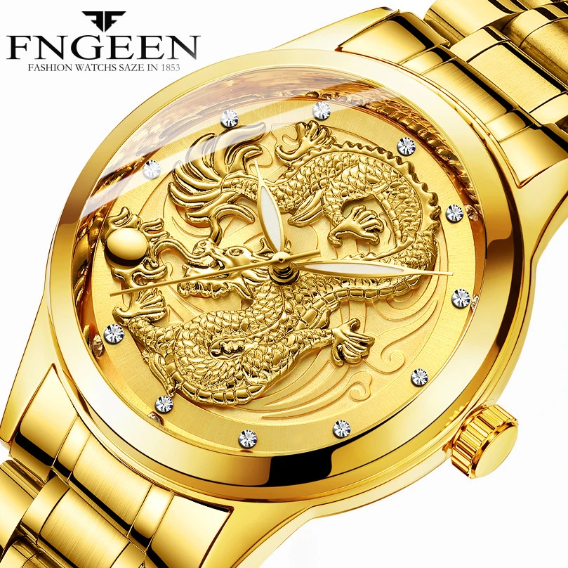 2021 New Golden Casual Steel Fashion Quartz Watch Mens Watches Top Brand Luxury Waterproof Clock Luminous Relogio Masculino