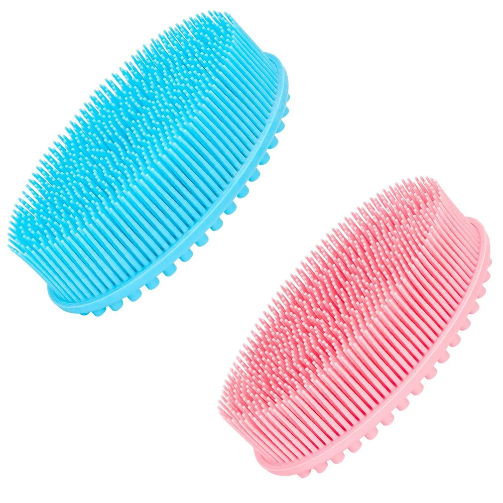 Safety Baby Silicone Brush For Dew Shower Baby Silicone Bath Brush Non-slip Rubbing Tools Massage Brush Soft Shower Tool