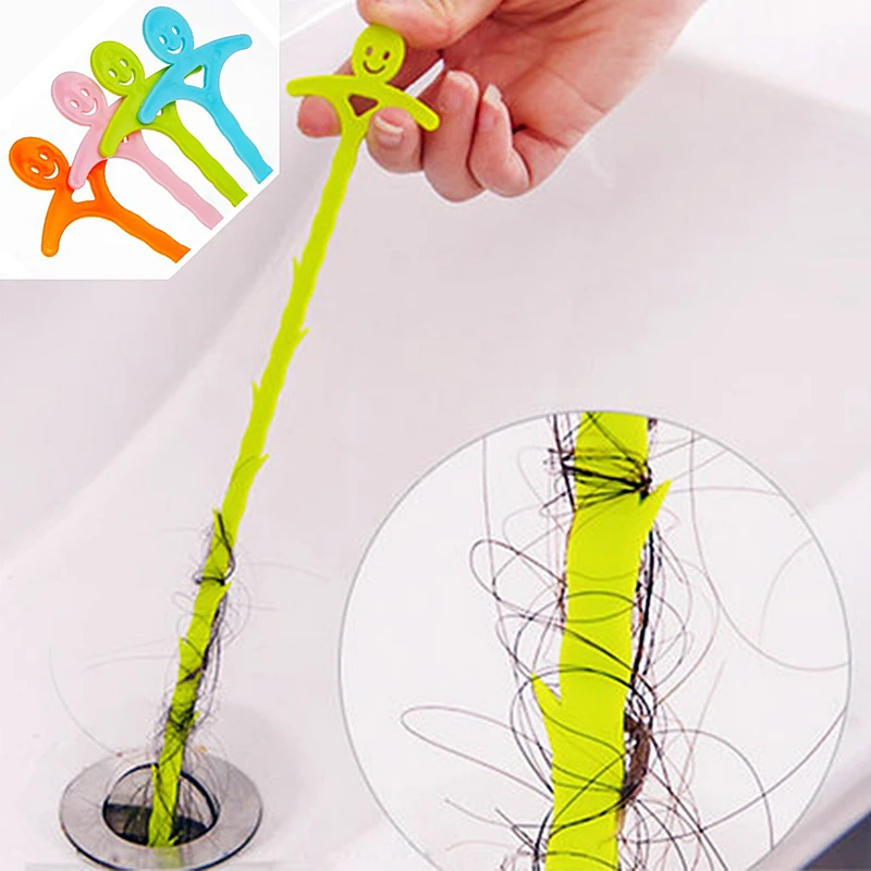 1PC Hair Dredge Hook Bathroom Kitchen Useful Tool Unclog Sink Tub Scourer Household Toilet Drain Removal Cleaner Brush Tools