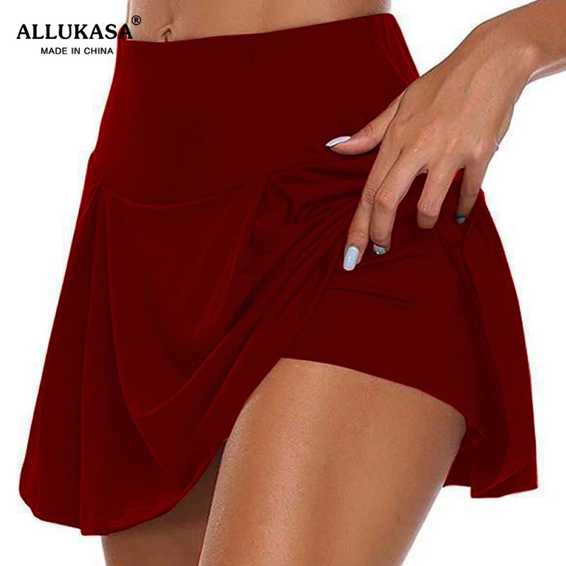 Golf Sport Einfarbig Workout Volleyball S-5XL Tennis Running Skort Skirt Athletic Yoga2020 Athletisch Fitness Skirts