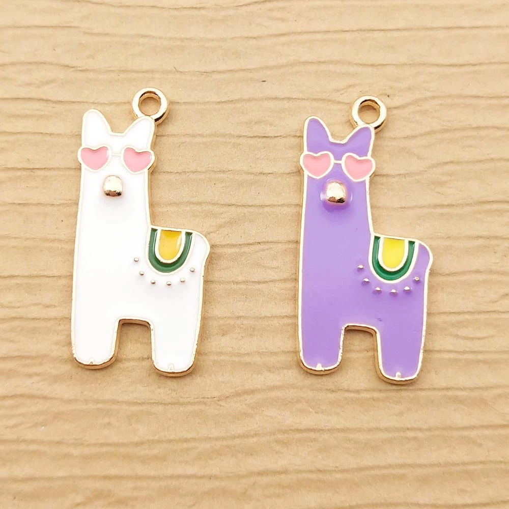 10pcs 12x26mm enamel alpaca charm for jewelry making crafting fashion earring pendant bracelet charm necklace charms diy finding