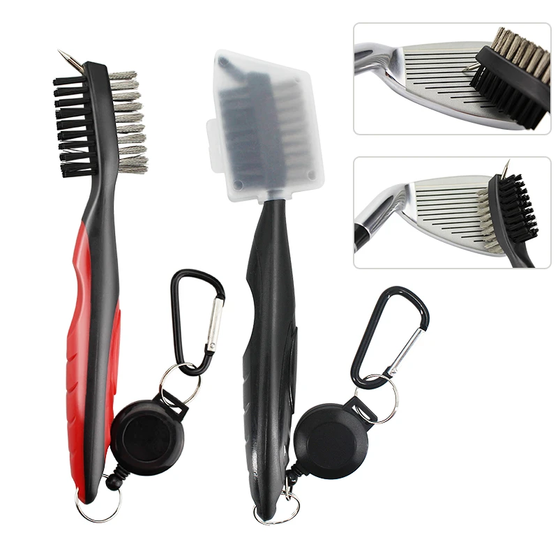 Golf Cleaning Brush For Club With Carabiner Groove Sharpener Cleaner Multi Style Drop Ship