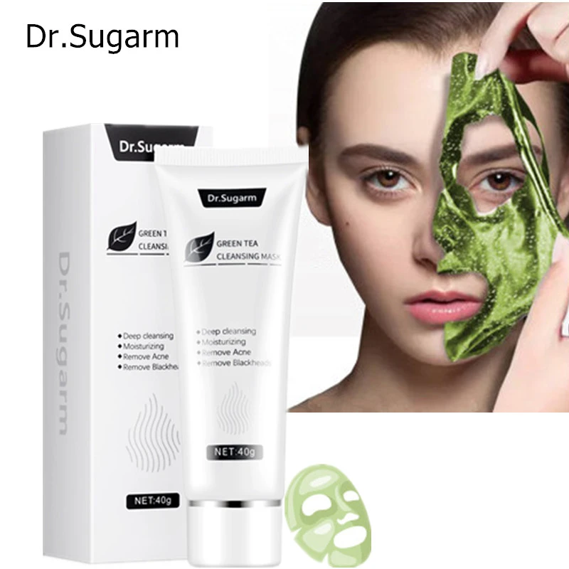 40g Dr.Sugarm Green Tea Blackhead Mask Skin Care Remove Acne Nose Deep Cleansing  Pore Green Mask Stick