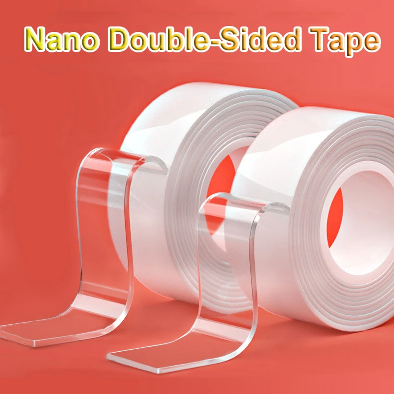 1/2/3/5m Reusable Double Side Adhesive Nano Traceless Double-sided Tape Removable Sticker Adhesive Loop Glue Gadget