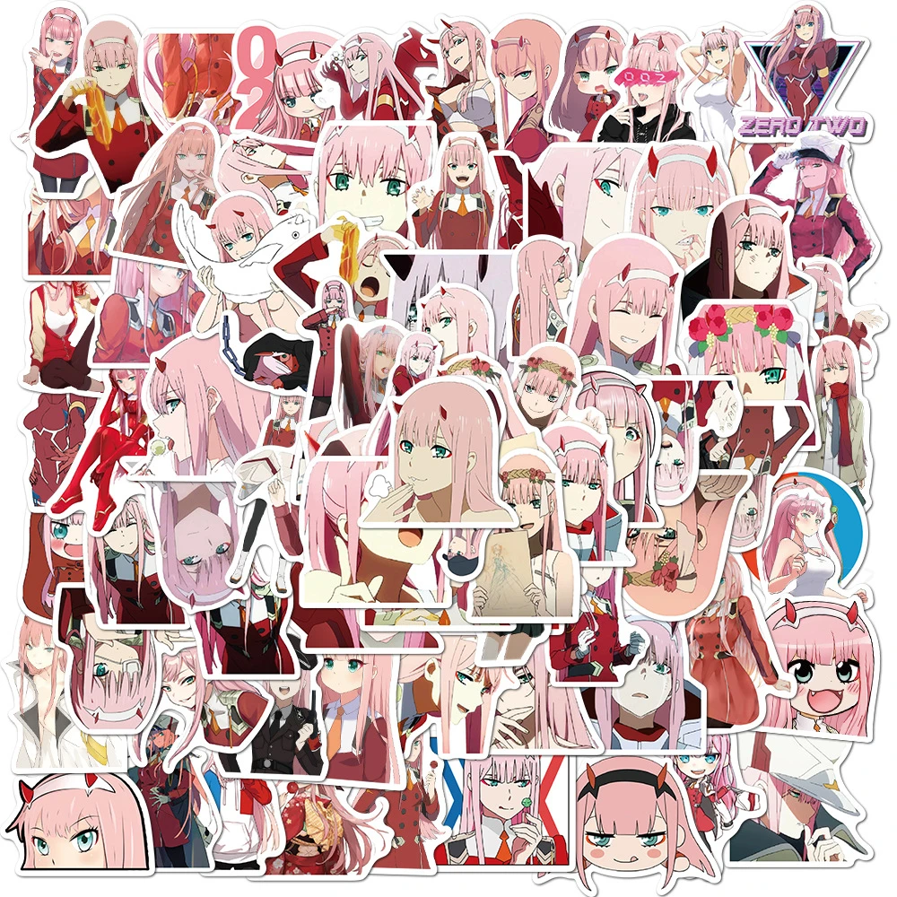 10/50/100Pcs Anime DARLING In The FRANXX Stickers for Motorcycle Luggage Laptop Refrigerator Skateboard Bicycle Toys Sticker