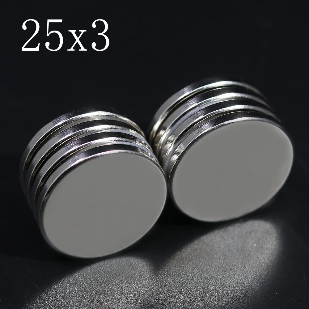 2/5/10/20 Pcs 25x3 Neodymium Magnet 25mm x 3mm N35 NdFeB Round Super Powerful Strong Permanent Magnetic imanes Disc 25x3