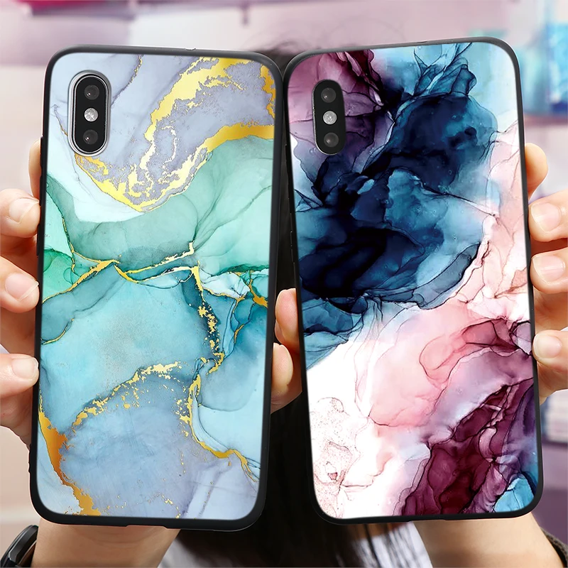 Marble Case For Xiaomi Redmi Note 9 9S 8T 8 7 6 5 10 Pro Soft Silicone TPU Cover For Mi Note 10T 11 10 9 SE Lite Pro Funda Etui