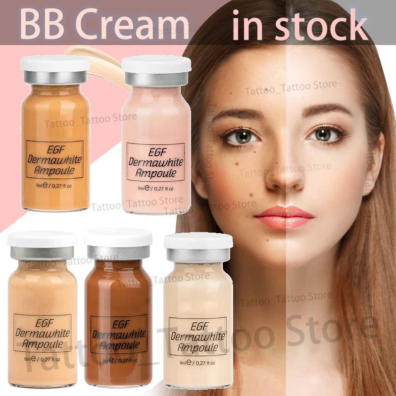 8ml Korean Ampoule Facial Booster Whitening Acne Healing Treatment Meso White Booster Ampoule Serum Starter Kit BB Cream Kit