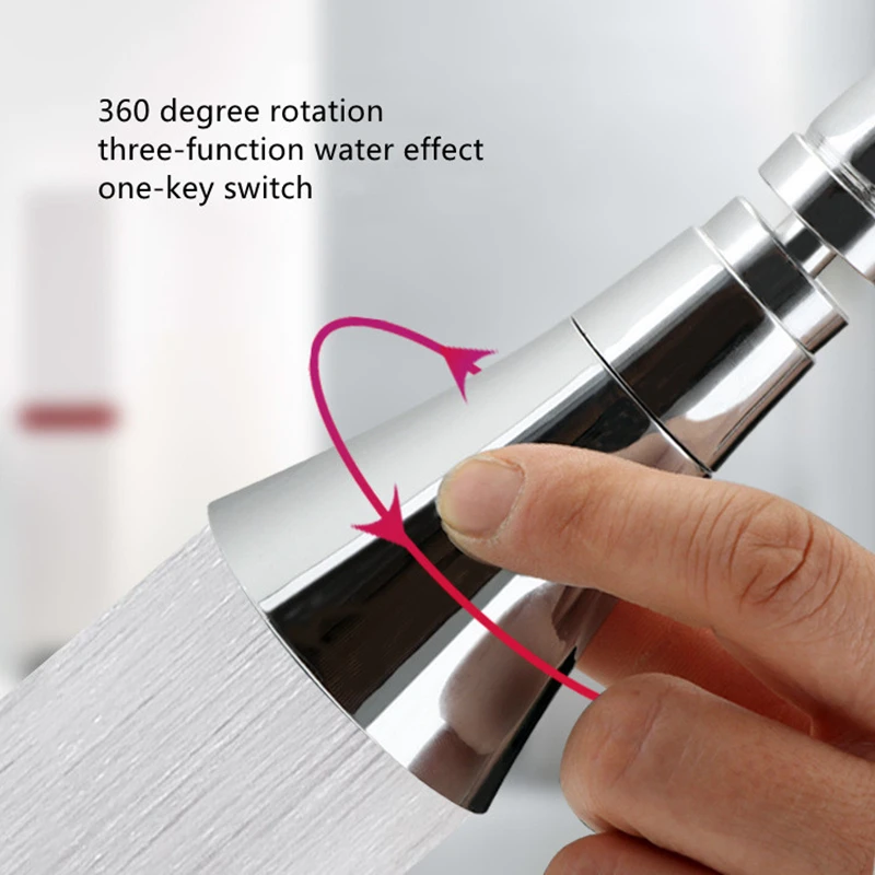 3Modes Kitchen Water Faucet Aerator Universal Adjustable Splash  Bubbler Water Saving Filter Shower Head Nozzle Tap Connector