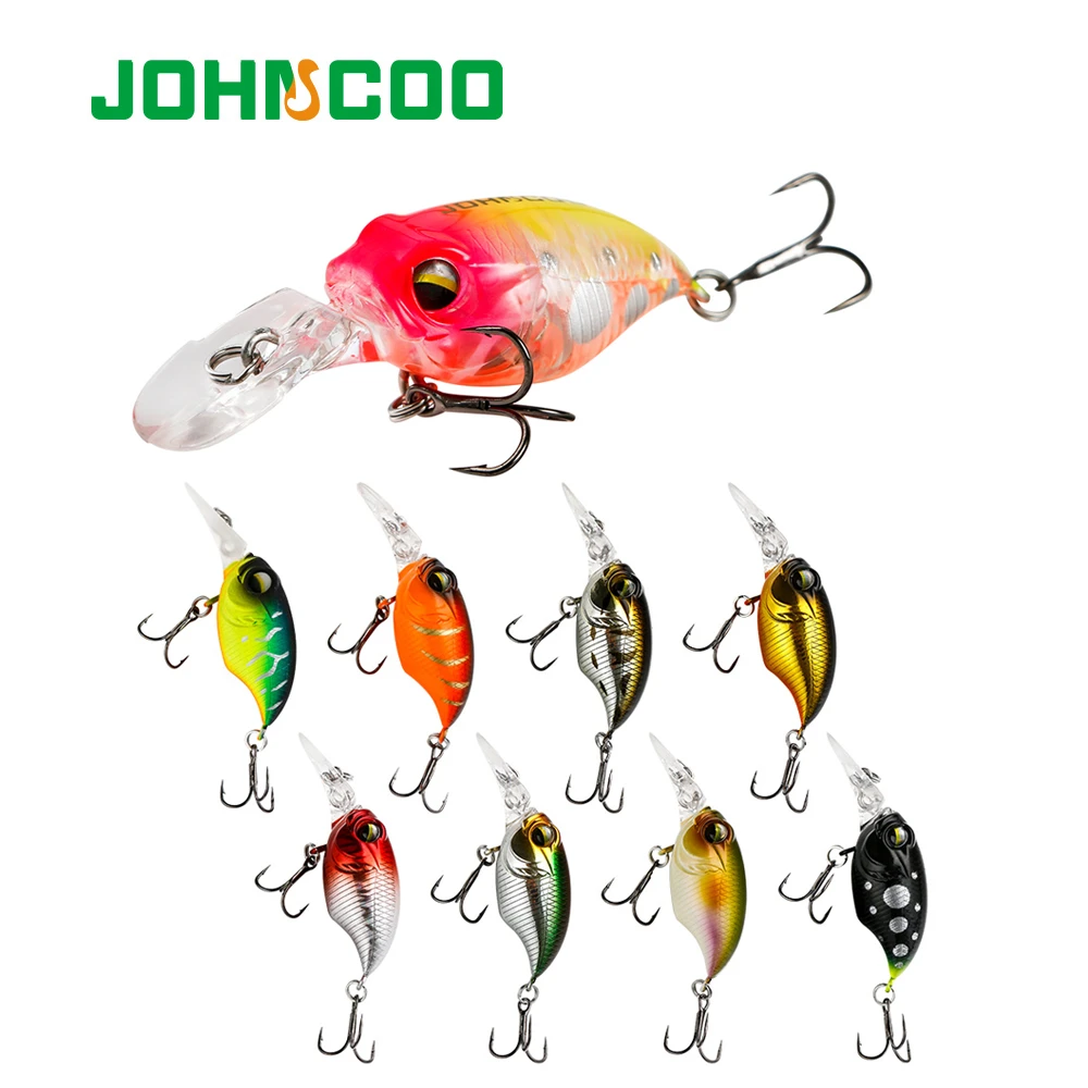 JOHNCOO MINI SR-X GRIFFON Crank Bait Fishing Lure 55mm 5.7g Suspend  Bass Crankbait Swimbait Wobbler Artificial Trout Lures