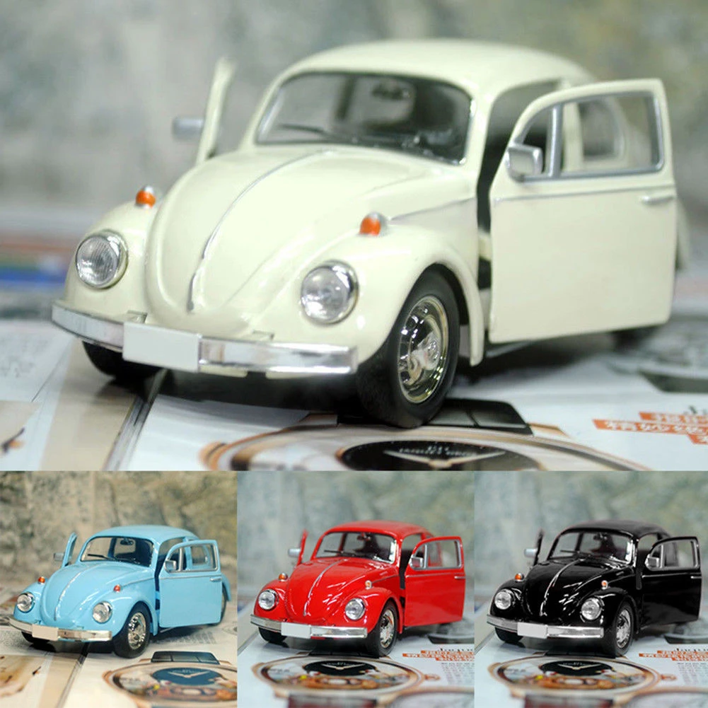 New Lovely Vintage Beetle Car Children Toy Diecast Pull Back Car Model Children Gift BoysToy Decor Cute Figurines