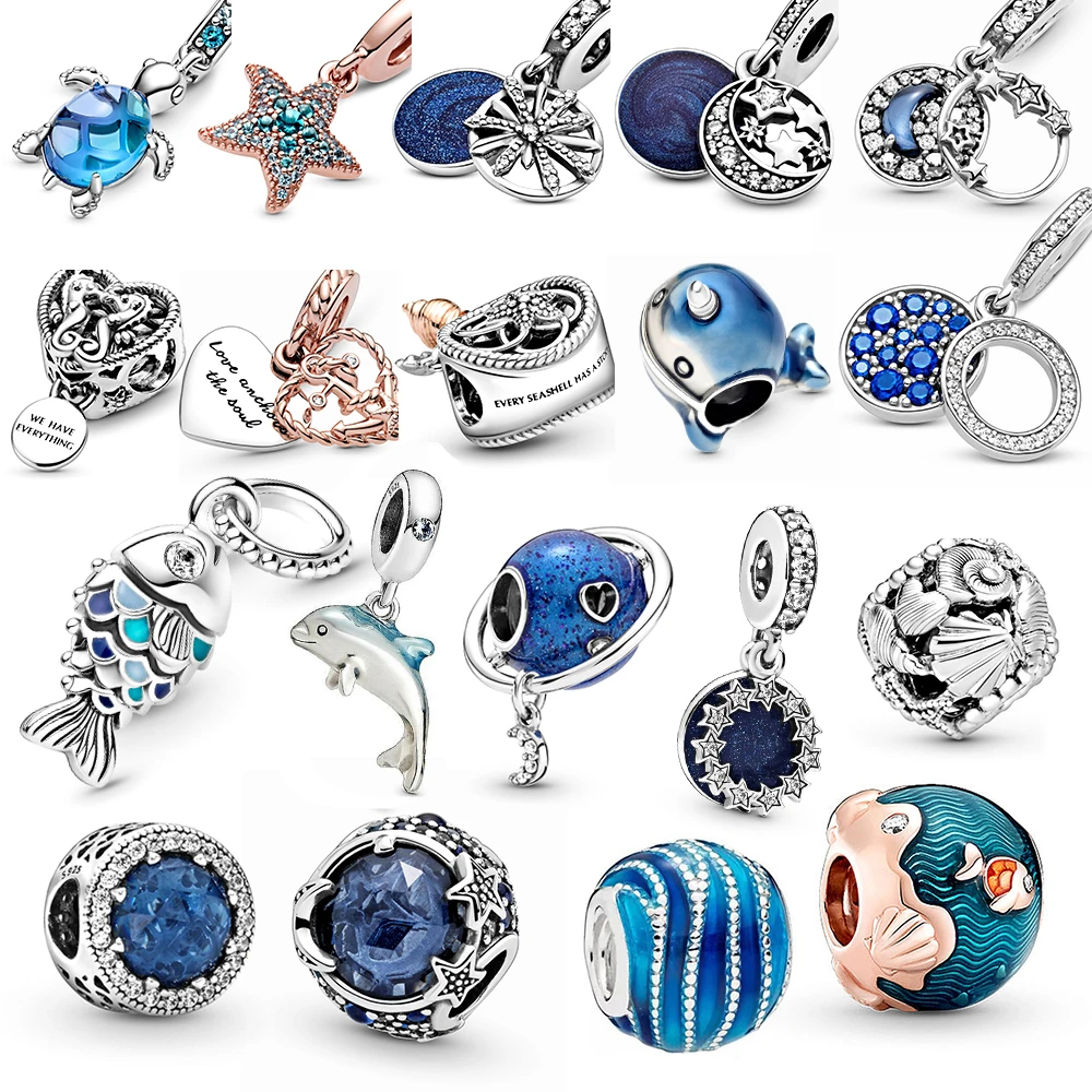 Summer style Charms for Women s925 Sterling Silver Color Charms Fit Original Pandora charms bracelet Women Luxury DIY Jewelry