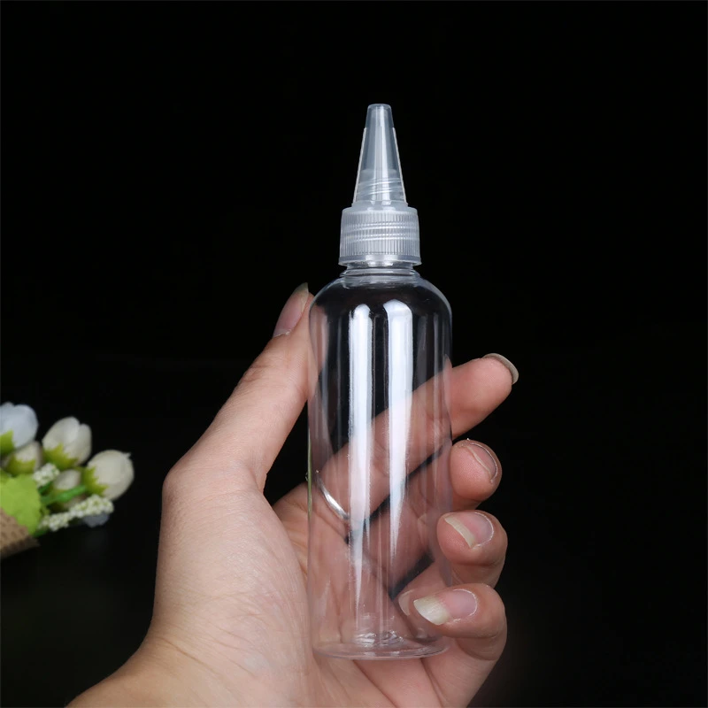 200/100/50/5ml Transparent Sharp-mouth Bottle Plastic Squeezable Needle Bottles Refillable Bottle Color Paste Bottle Dye Bottle