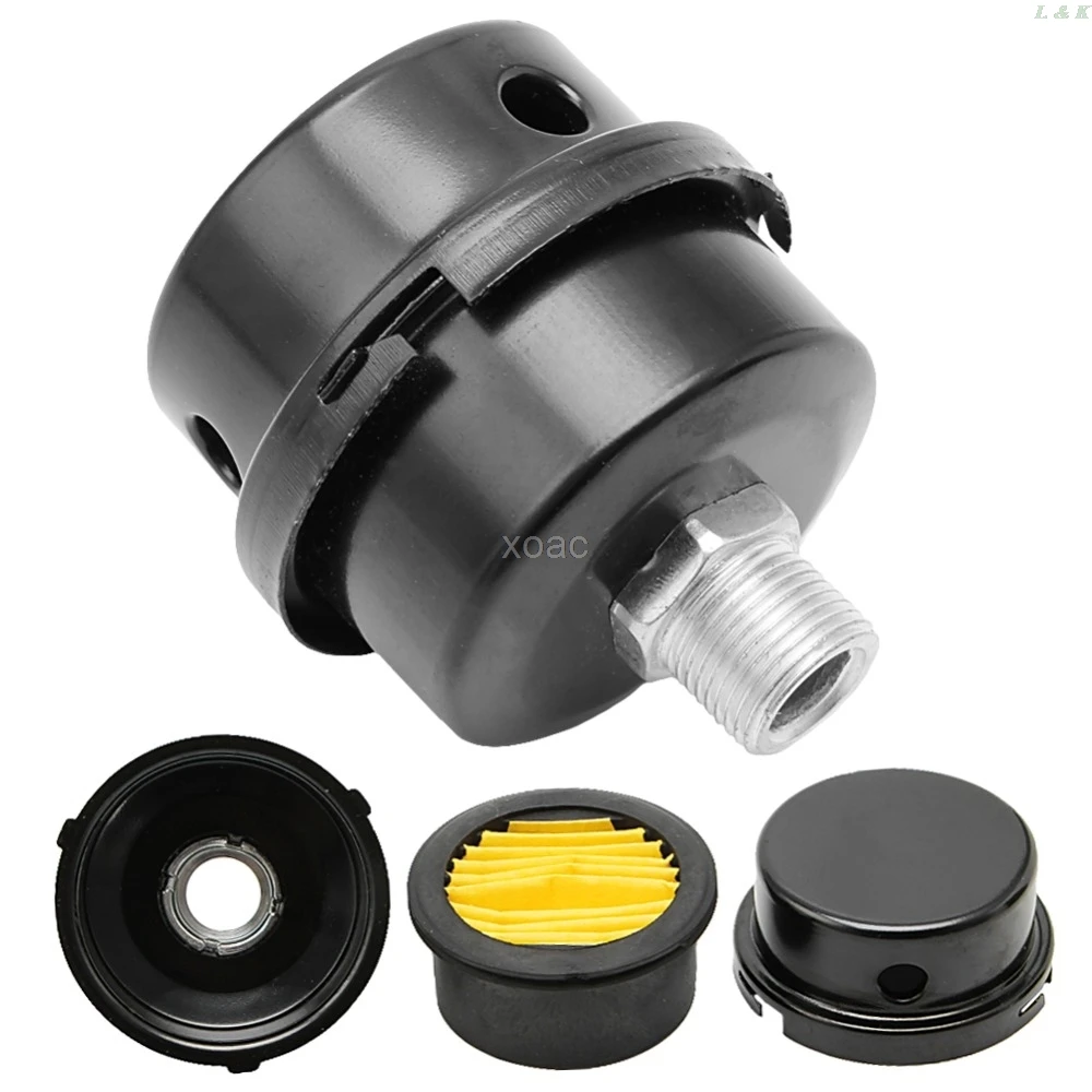 12.5mm 16mm 20mm Air Compressor Parts Metal Air Compressor Intake Filter Noise Muffler Silencer 1/2'' 5/8