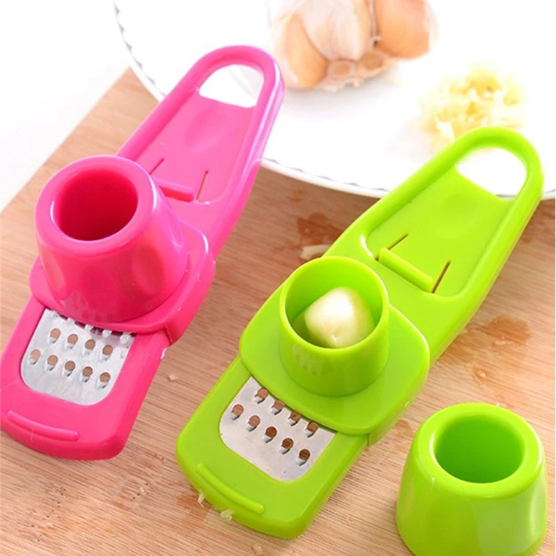 1PC Garlic Crusher Press Multi Functional Manual Ginger Garlic Grinding Grater Cutter Garlic Peeler Kitchen Accessories Tools