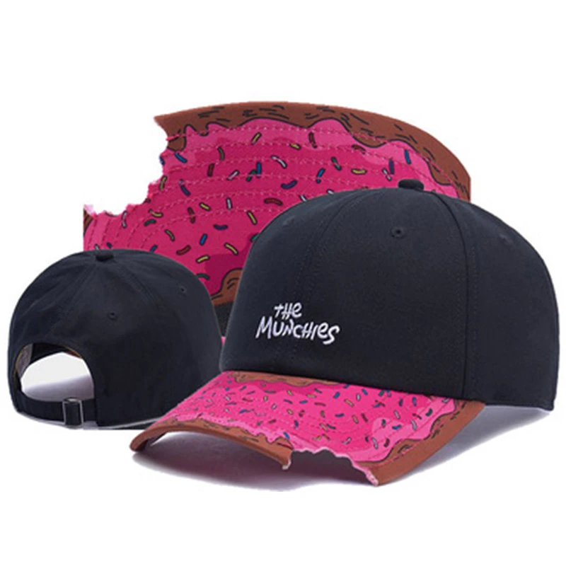 TUNICA Brand MUNCHIES CAP snacks pink snapback hat men women adult hip hop Headwear outdoor casual sun baseball cap gorras bone