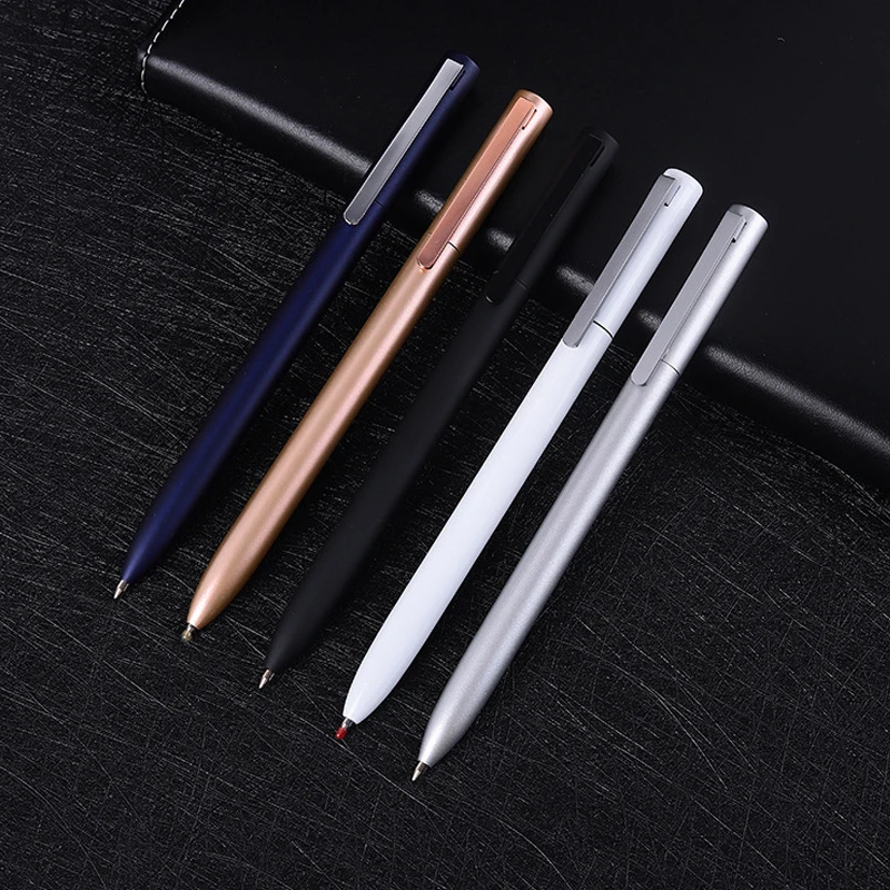 Metal Rotating Gel Pen Sign Pen with Refills for Xiaomi Metal Sign Pens 0.5MM Smooth Low-key Elegant and Firm Office Business