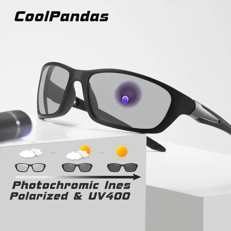 2021 Outdoor Sport Driving Photochromic Sunglasses Men Polarized Glasses Day Night Vision Chamelon Goggle UV400 zonnebril heren