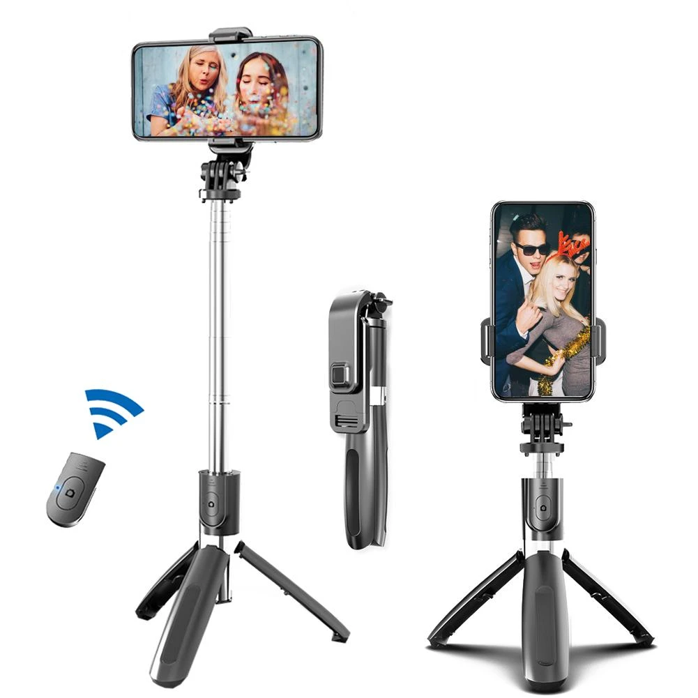 Portable Tripod Selfie Stick for Mobile Phone Photo Taking Live Broadcast Chargable Bluetooth Remote Control Tripod Stand Pole